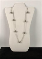 Sterling necklace and earring set- signed