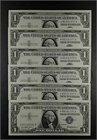 12  1957 $1 Silver Certificates  CU