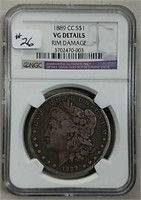 1889-CC Morgan Dollar  NGC-VG Details