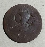 J.A. Meland   Ellendale, N.D.  Token