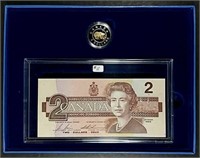 1996 Canadian $2 Proof Coin & Banknote set