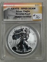 2013-W Silver Eagle  Reverse Proof ANACS RP-69DCAM