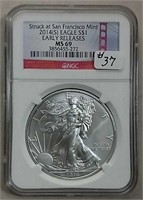 2014-S Silver Eagle  NGC MS-69