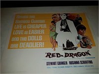 1967 red dragon original movie poster