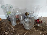 Assorted Glass Vases & Bowls
