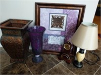 Home Furnishings with Purple Accents