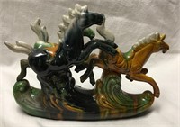 Glazed Pottery Horse Sculpture