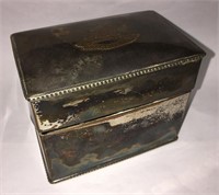 England Silver Plate Hinged Lid Box