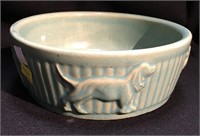 Roseville Art Pottery Dog Bowl