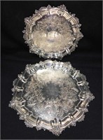 Pair Of England Silver Plate Trays