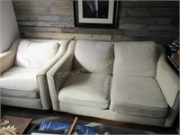 loveseat and chair