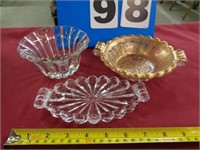 3 HEISEY DISHES