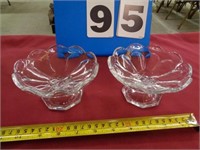 2 HEISEY COMPOTE DISHES  5" X 3"