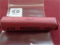 1--ROLL OF 1970-S MINT PENNIES--CIRCULATED