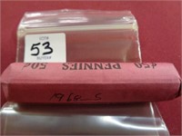 1--ROLL OF 1968 S MINT PENNIES--CIRCULATED