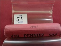 1--ROLL OF 1970-S MINT PENNIES--CIRCULATED
