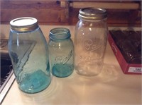 Lot of 3 Ball glass jars