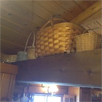 13 baskets on beam in kitchen