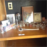 Bar lot, shot glasses, glass stir sticks, etc.
