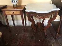 Table & Stand Lot Marble Top