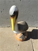 20" Cement Pelican Statue