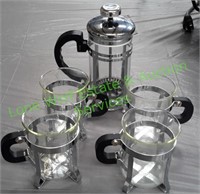Coffee Press With Cups