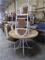 RETRO METAL LEGS TABLE AND 4 CHAIRS