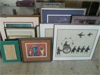 LOT FRAMED ART WITH NATIVE AMERICAN ART BY MAKTIMA