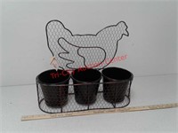 New chicken / hen planter flower pot
