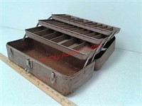 Vintage metal tackle box tool box
