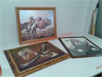 3 Native American Indian picture / prints