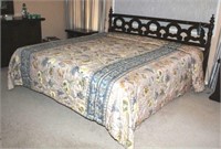 King Size Vintage Wood Headboard with