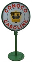 Conoco Gasoline D/S Porcelain Lollipop Sign
