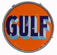 Gulf Oil D/S Porcelain Sign