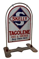 Skelly Tagoline D/S Porcelain Sign