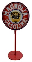 Magnolia Gasoline D/S Porcelain Lollipop Sign