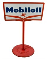 Mobil Oil Porcelain Square Lollipop Sign