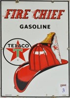 Texaco Fire Chief Porcelain Sign