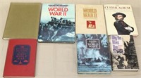 Assorted lot of WWII & Custer books, 7 total