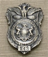Game Protector of Pennsylvania Badge #143 early