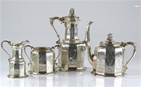 Victorian English silver tea & coffee set