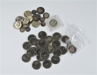 Lot of Canadian and American coins incl. silver