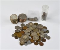 Lot of assorted coins including silver