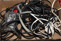 Lot of Cables, Extension Cords and Phone Chargers
