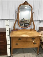 Dresser w/ oval mirror