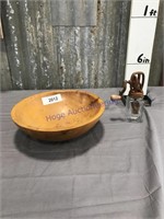 Dazey Churn Mfg Co. sample churn, wood bowl