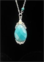 NWT necklace, turquoise, rhinestones & earrings
