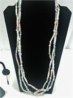 Silver, resin multi colored beads & 925 earrings