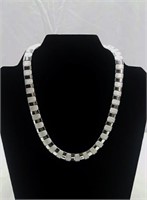 Avon silver necklace & earrings
