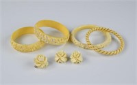 Group of natural carved jewellery